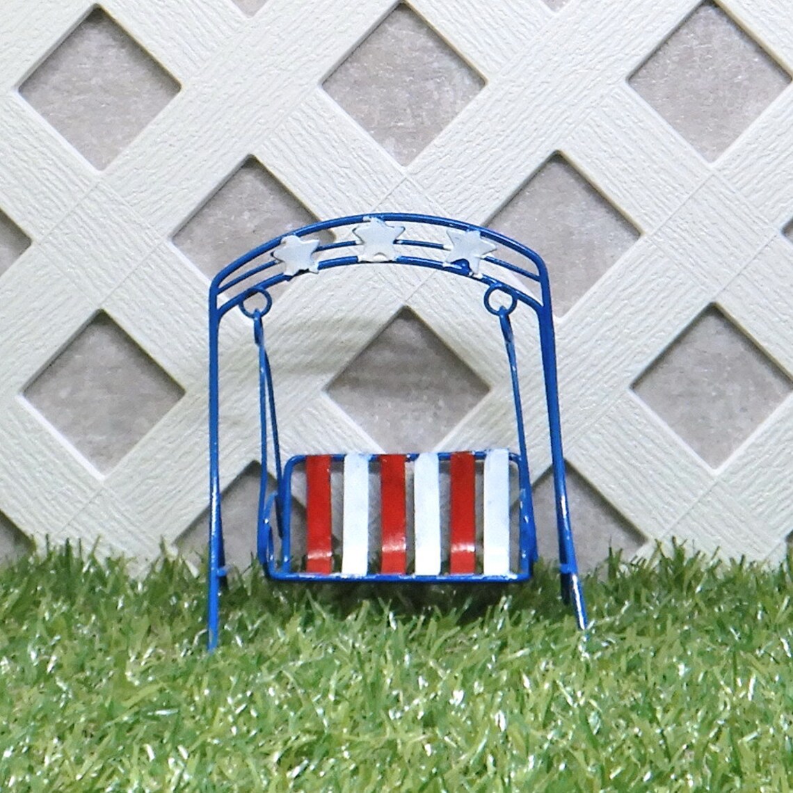 Chair Swing Fairy Garden Miniature Patio Furniture Holiday Etsy