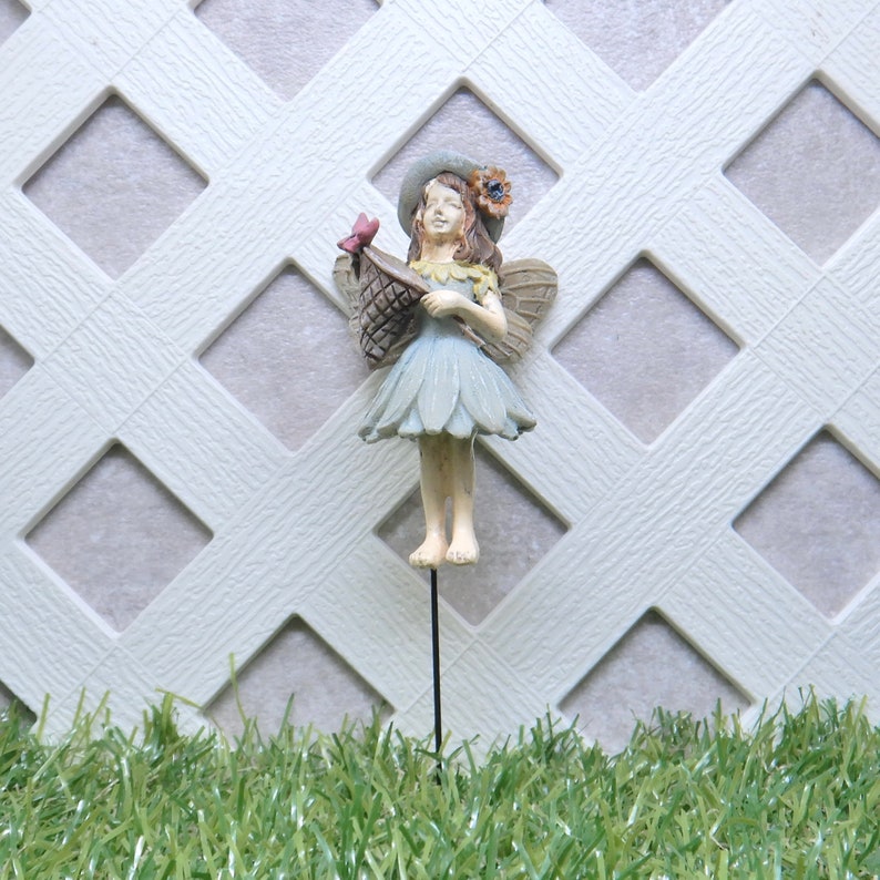Terrarium Accessory Fairy Garden Miniatures Fairy World Garden Figurine Fairy Garden Fairy Catching Butterflies #0091WFG Fairy Molly