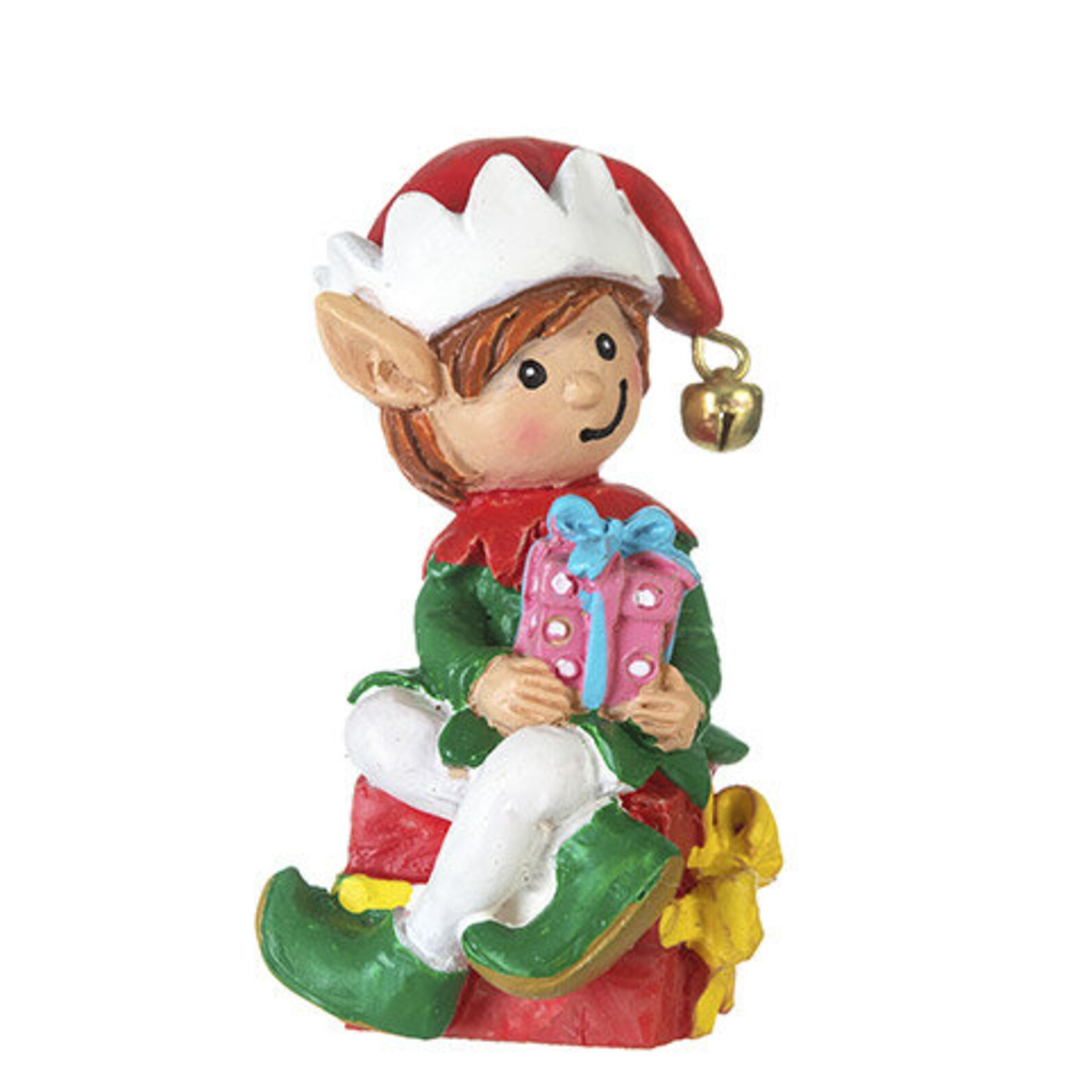Mini Elf Holding Gifts Holiday Seasonal Home Decor Figurine / Etsy