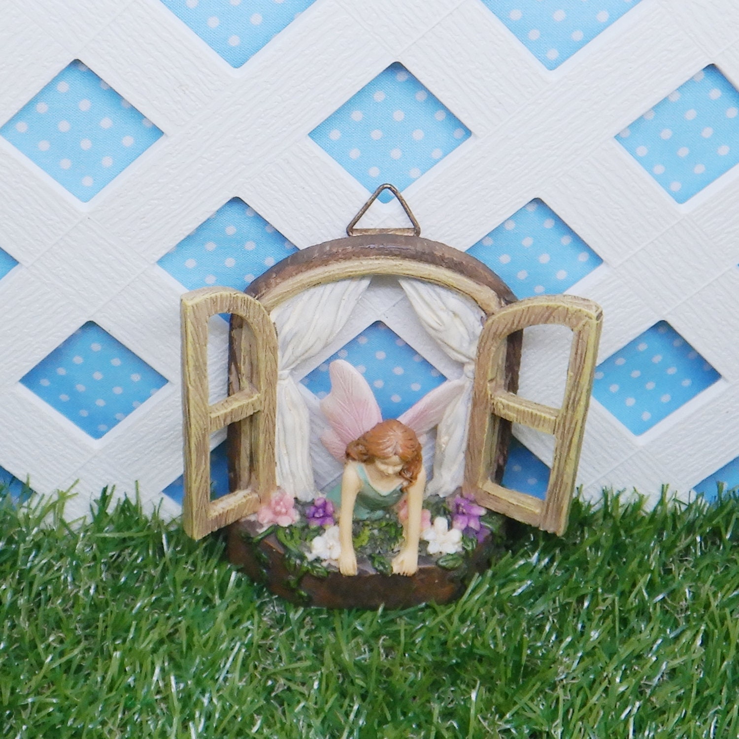 Window Seat with Fairy Miniature Gardening Figurine / | Etsy