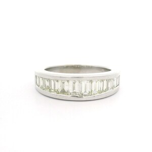 Platinum 2.0ctw Baguette Diamond Channel Set Wedding Band Ring Size 6