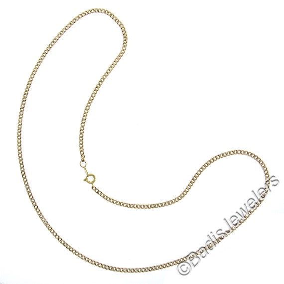 Vintage Solid 14K Rosy Yellow Gold Long 24" 3mm  … - image 3