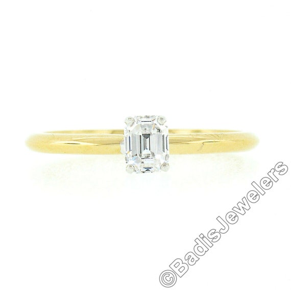 Estate 14k Two Tone Gold GIA Certified 0.47ctw Cu… - image 5