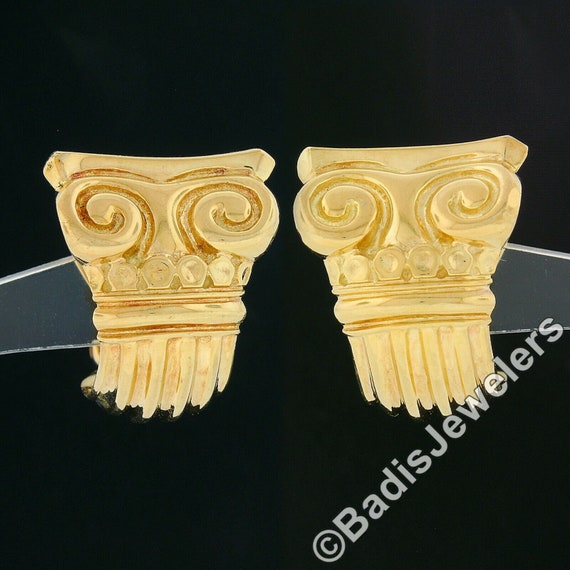 Authentic Designer Vasari 18k Yellow Gold Greek C… - image 2