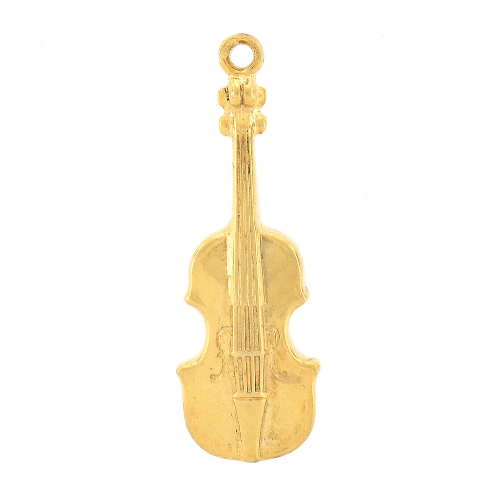 14 Karat Yellow Gold String Instrument Charm - Lippa's Jewelry