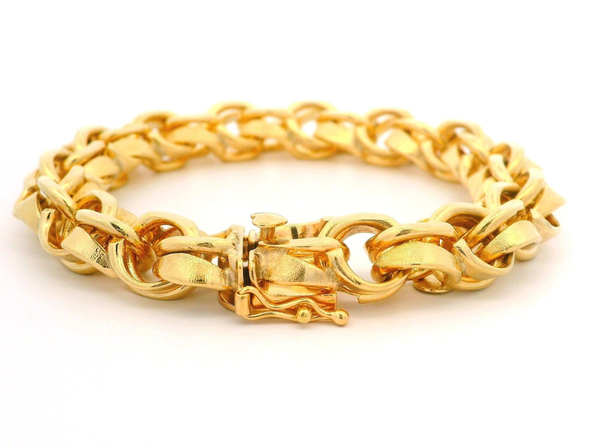 2024年 お歳暮・冬ギフト特集 14k Vintage Yellow Curb Dual Finish Brushed & Polished Gold アクセサリー