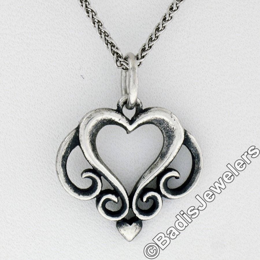 James Avery Puffed Heart Sterling Silver Charm - Silver