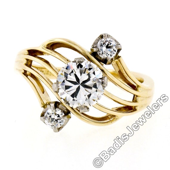 Antique Jabel 14k Yellow & White Gold GIA 1.19ctw 