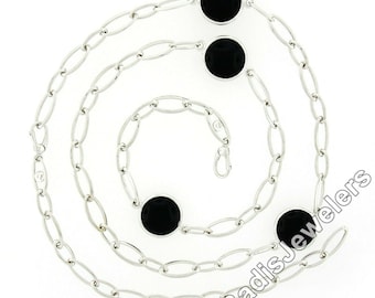 Designer Luca Carati 18k White Gold 4 Station Bezel Cabochon