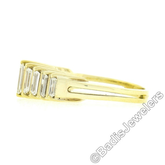 Vintage Gorgeous 18K Yellow Gold Graduating Strai… - image 7