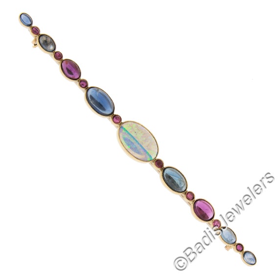 Rare Antique French 18k Yellow Gold Opal with GIA… - image 1