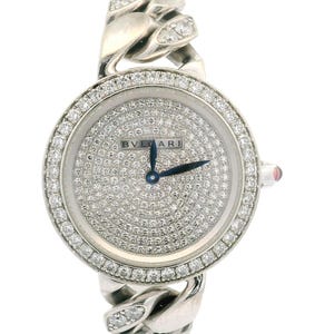Bvlgari 18k White Gold Catene 31mm Diamond Wrist Watch Bracelet Ref. BBCW31G