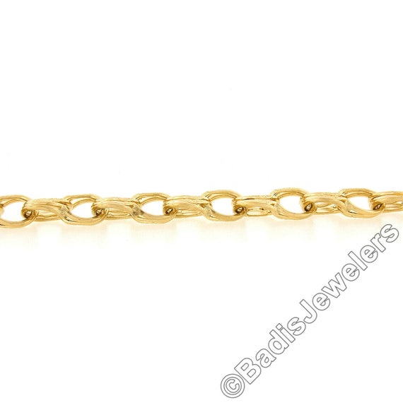 Vintage Gorgeous Solid 14K Yellow Gold 6.75" Trip… - image 4