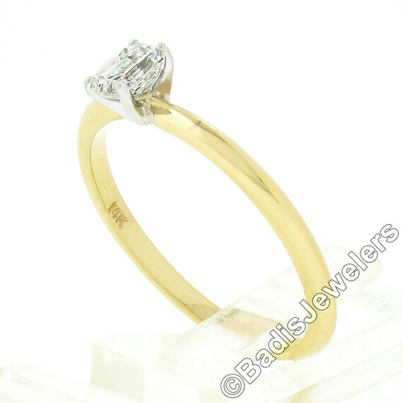 Estate 14k Two Tone Gold GIA Certified 0.47ctw Cu… - image 2