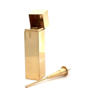 Vintage Cartier Solid 14k Yellow Gold Portable Perfume Bottle Container