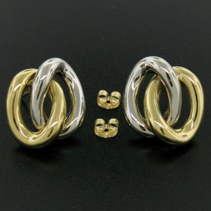 Dual Knot Earrings Polished