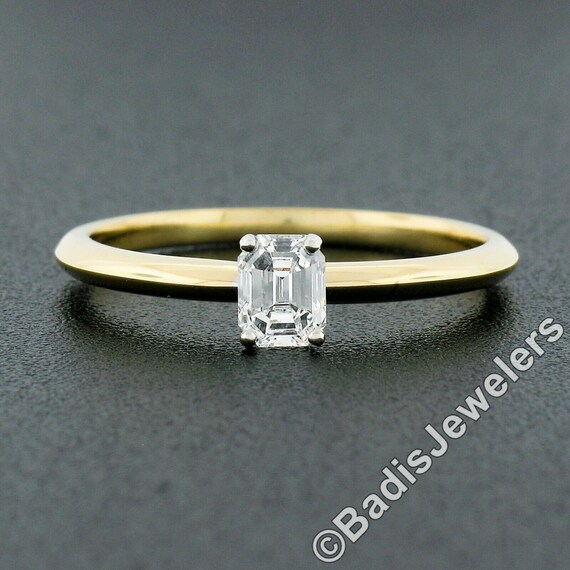 Estate 14k Two Tone Gold GIA Certified 0.47ctw Cu… - image 3