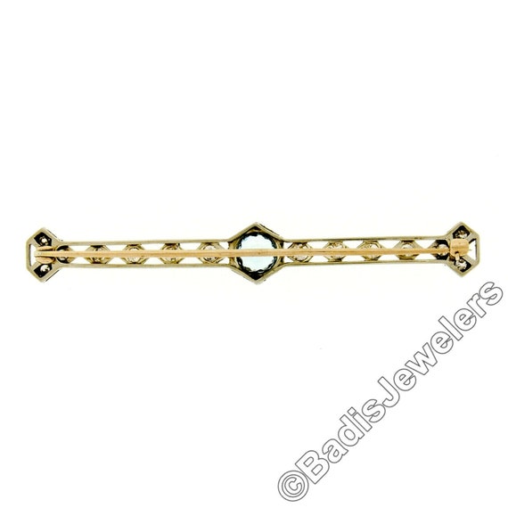 Antique Edwardian 14k Two Tone Gold 2.28ctw Round… - image 5