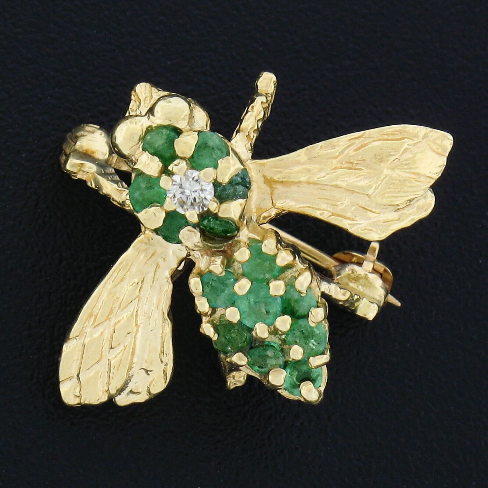 Exquisite Vintage Insect Pin, Colorful Large Fly Brooch