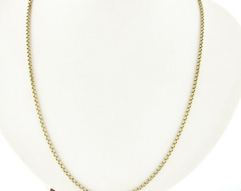 Long Box Chain Necklace - Etsy