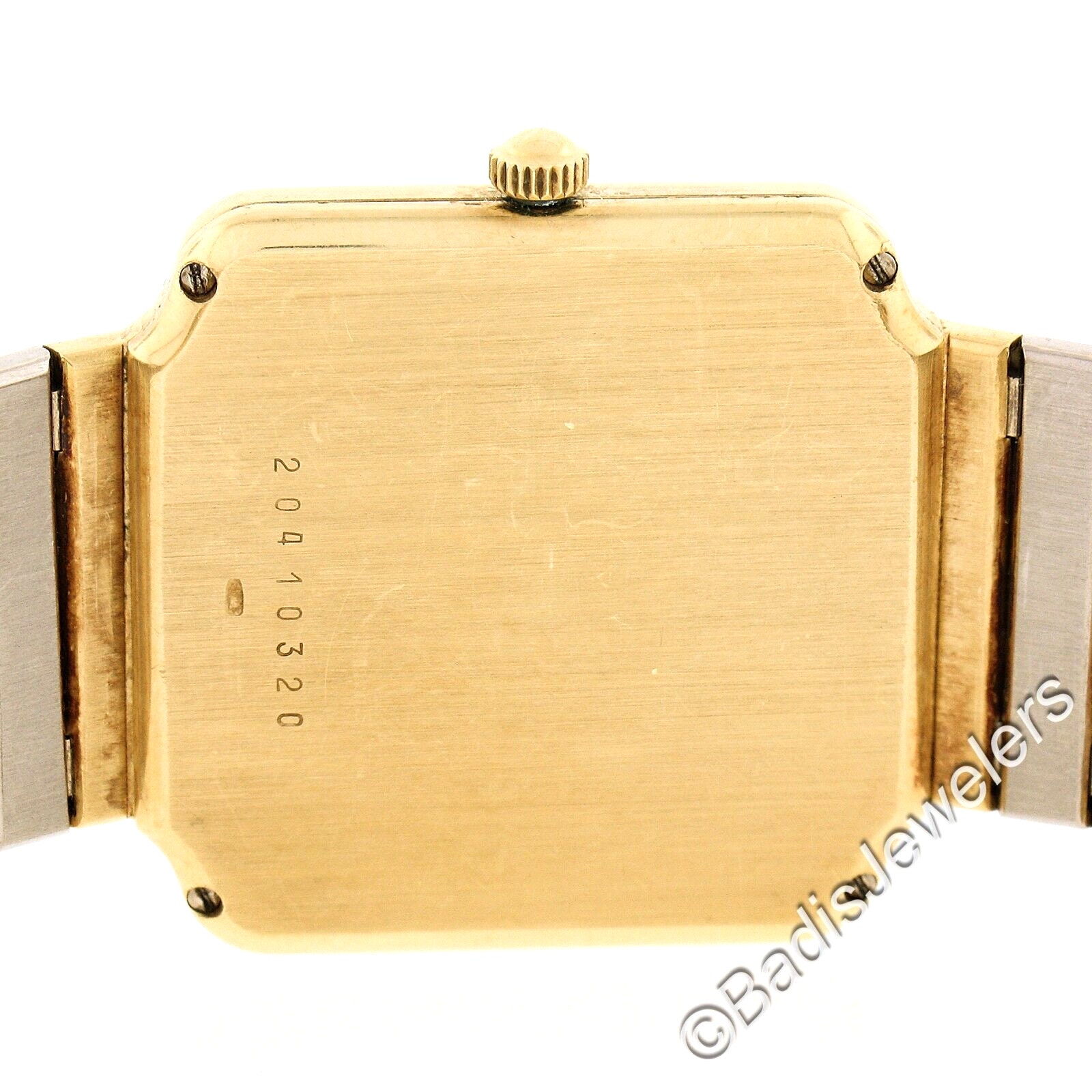 Vintage Longines 18k Two Tone Gold 28mm Square 7.5 Vintage Longines 18k Two Tone Gold 28mm Square 7.5
