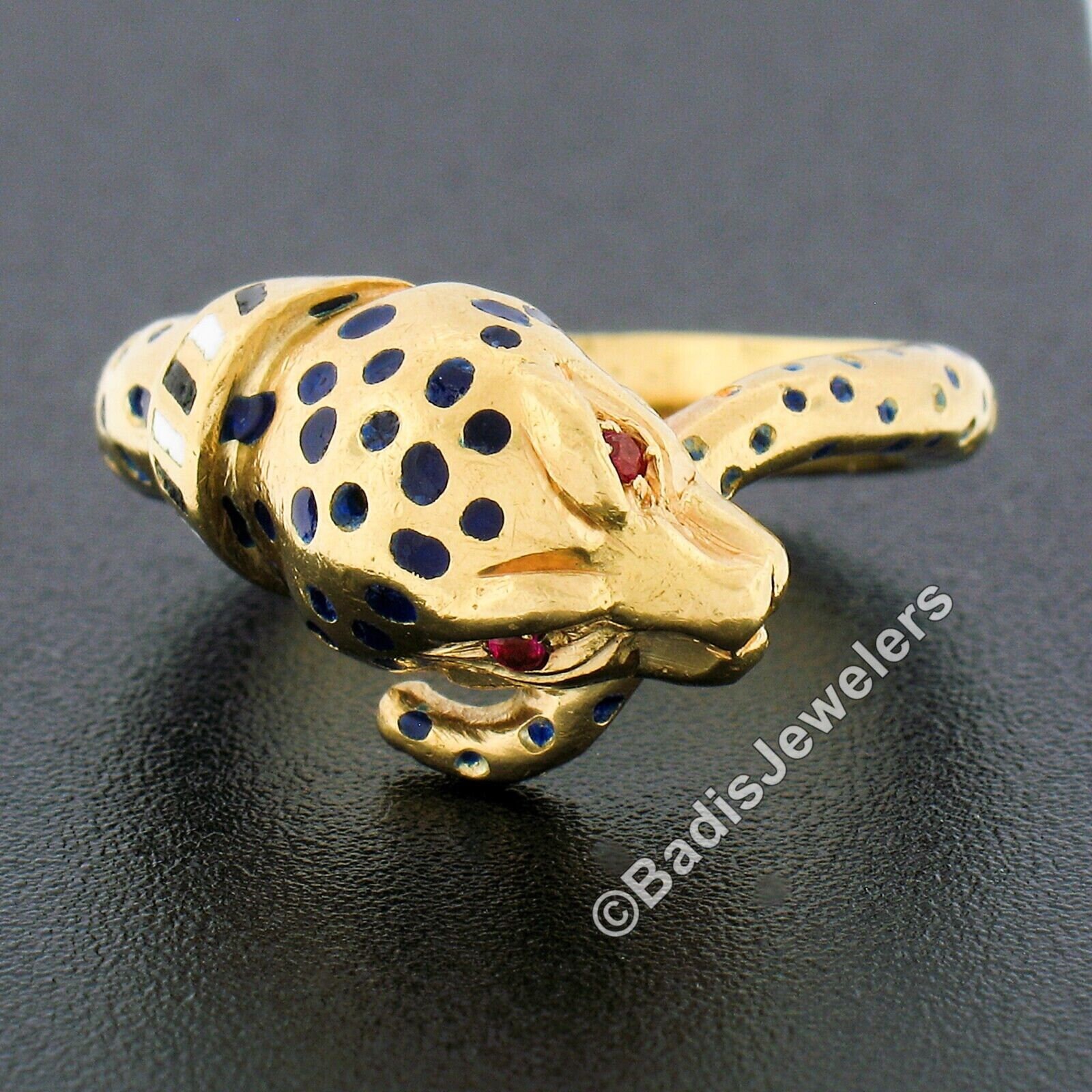 ルビー　ガネーシャ Vintage 18k Yellow Gold 0.03ctw Round Brilliant Cut Ruby