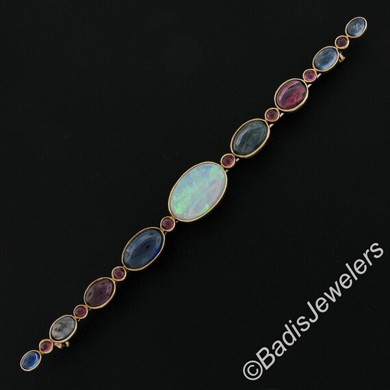 Rare Antique French 18k Yellow Gold Opal with GIA… - image 5