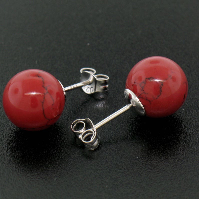 Round Ball Post Large Classic .925 Sterling Silver 10mm Stud Stud Earrings