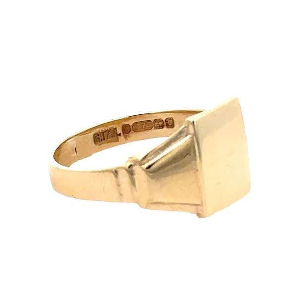 Antique English Men's 9K Yellow Gold Engravable R… - image 7