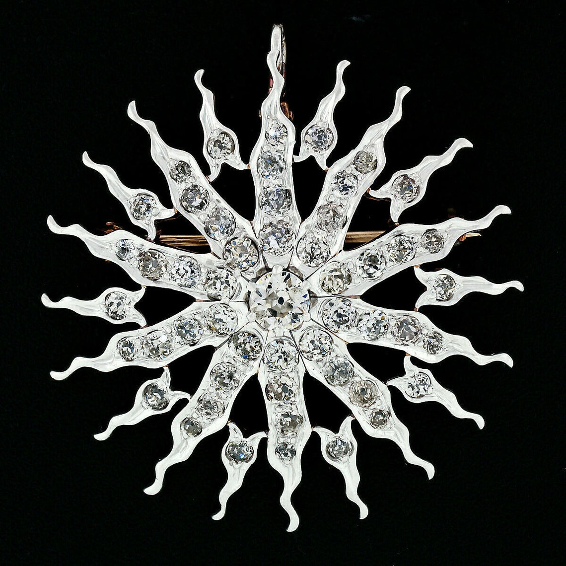 Boutons De Manchette Vintage Art Déco En Or 14K Bloom - Époque Édouardienne - Signés William Link