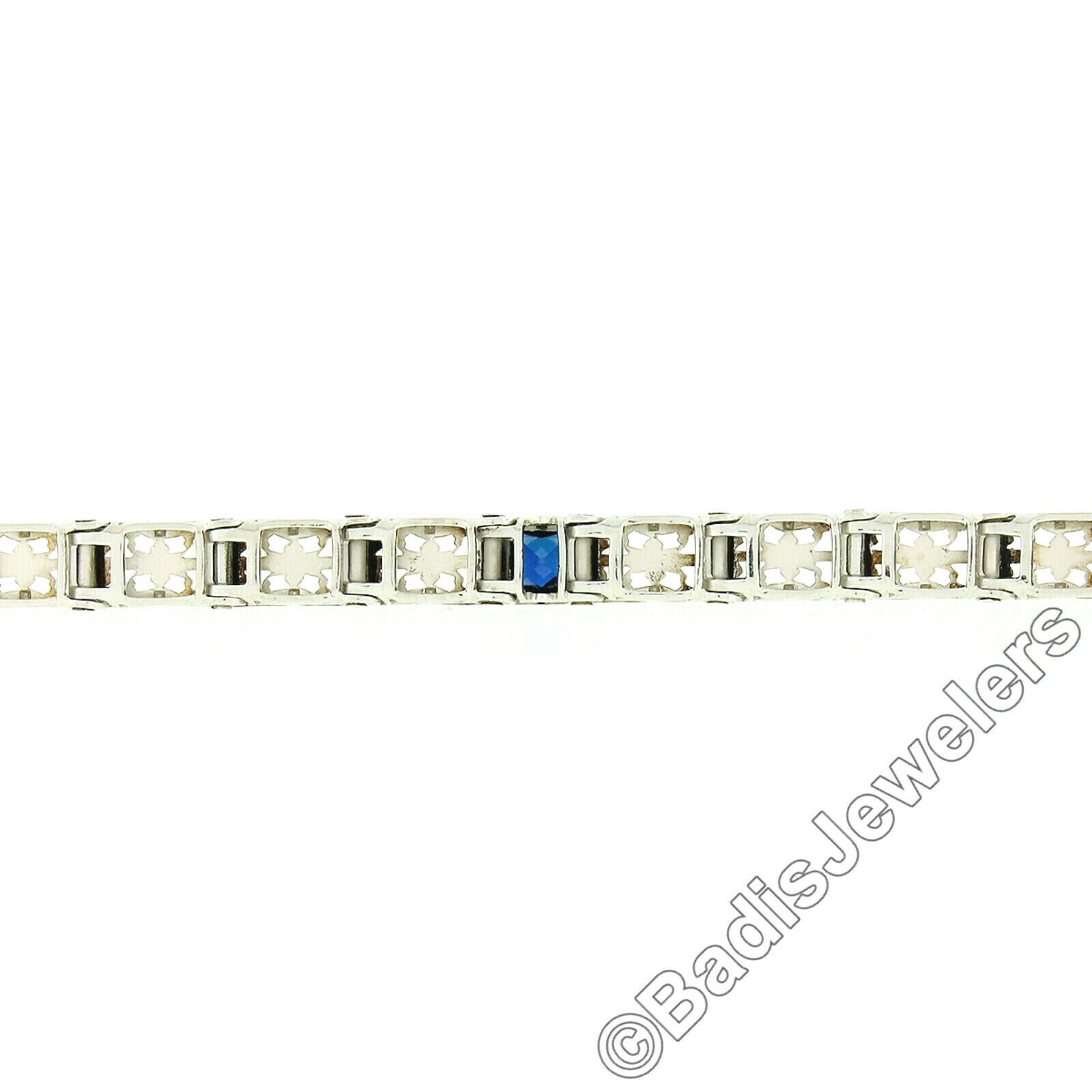 vintage antique bracelet ピアスリング Antique Art Deco 14k White Gold & Platinum Top Bezel