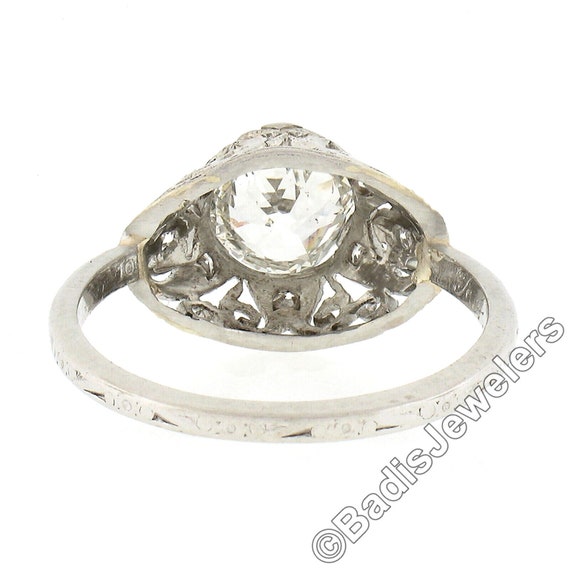 Antique Edwardian Platinum 1.26ctw GIA Certified … - image 9