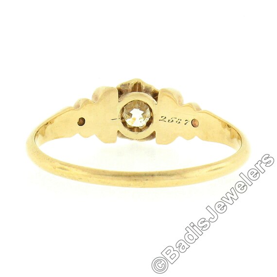 Antique Victorian 14K Rosy Yellow Gold 0.40ctw Ol… - image 9