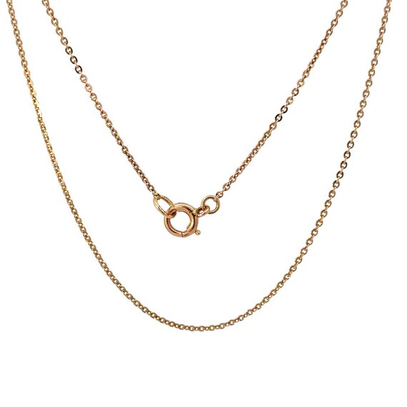 Vintage Solid 14K Rosy Yellow Gold 18 Cable Link Chain Necklace Spring Clasp W Original Finish Patina Preserved. Etsy Canada