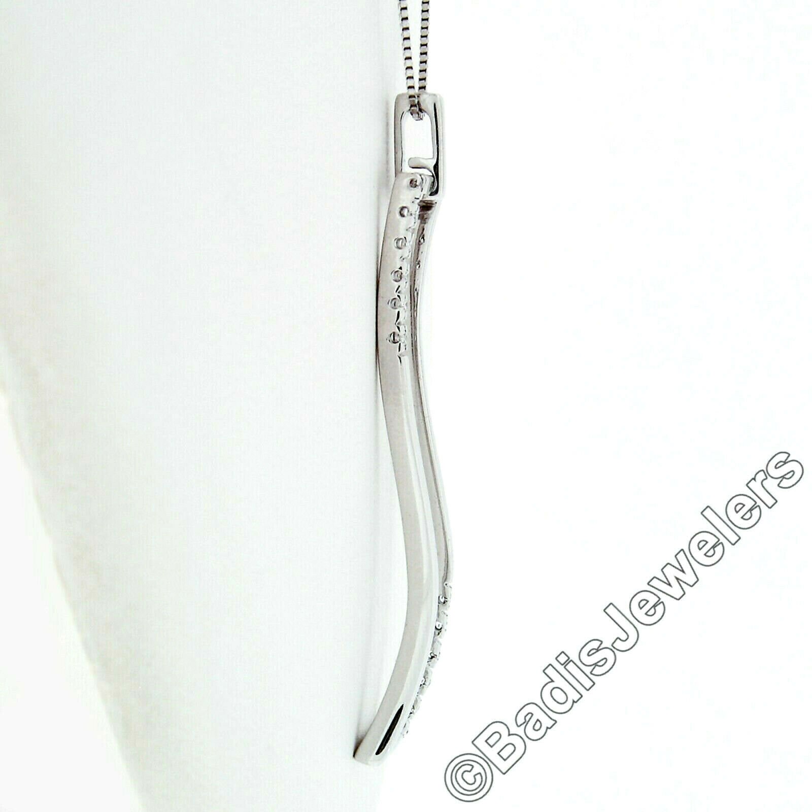 Authentic Designer Yukiko 18k White Gold Wavy 0.12ctw Round
