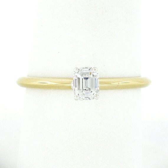 Estate 14k Two Tone Gold GIA Certified 0.47ctw Cu… - image 1