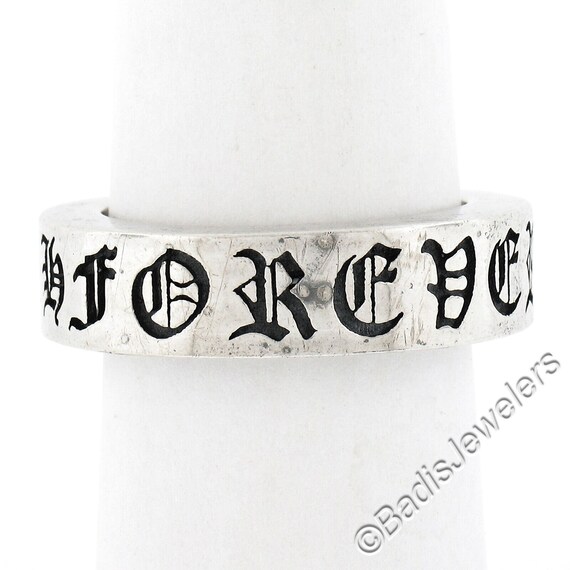 Vintage Chrome Hearts Men s Sterling Silver Engraved CH Forever