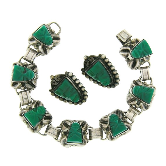 Mexican green stone jewelry sale