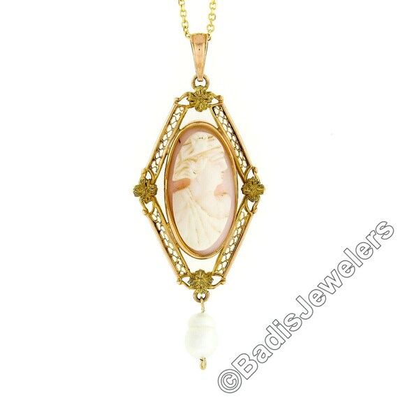 Antique Victorian 10k Rosy Yellow and Green Gold Carved