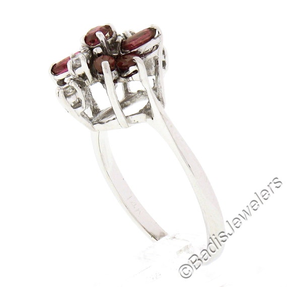 Vintage 14K White Gold 0.80ctw Marquise Cut Ruby … - image 7