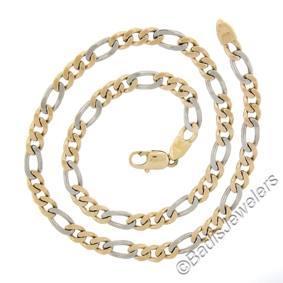 Brev Italian Solid 14K Two Tone Gold 18 Brev Italian Solid 14K Two Tone Gold 18