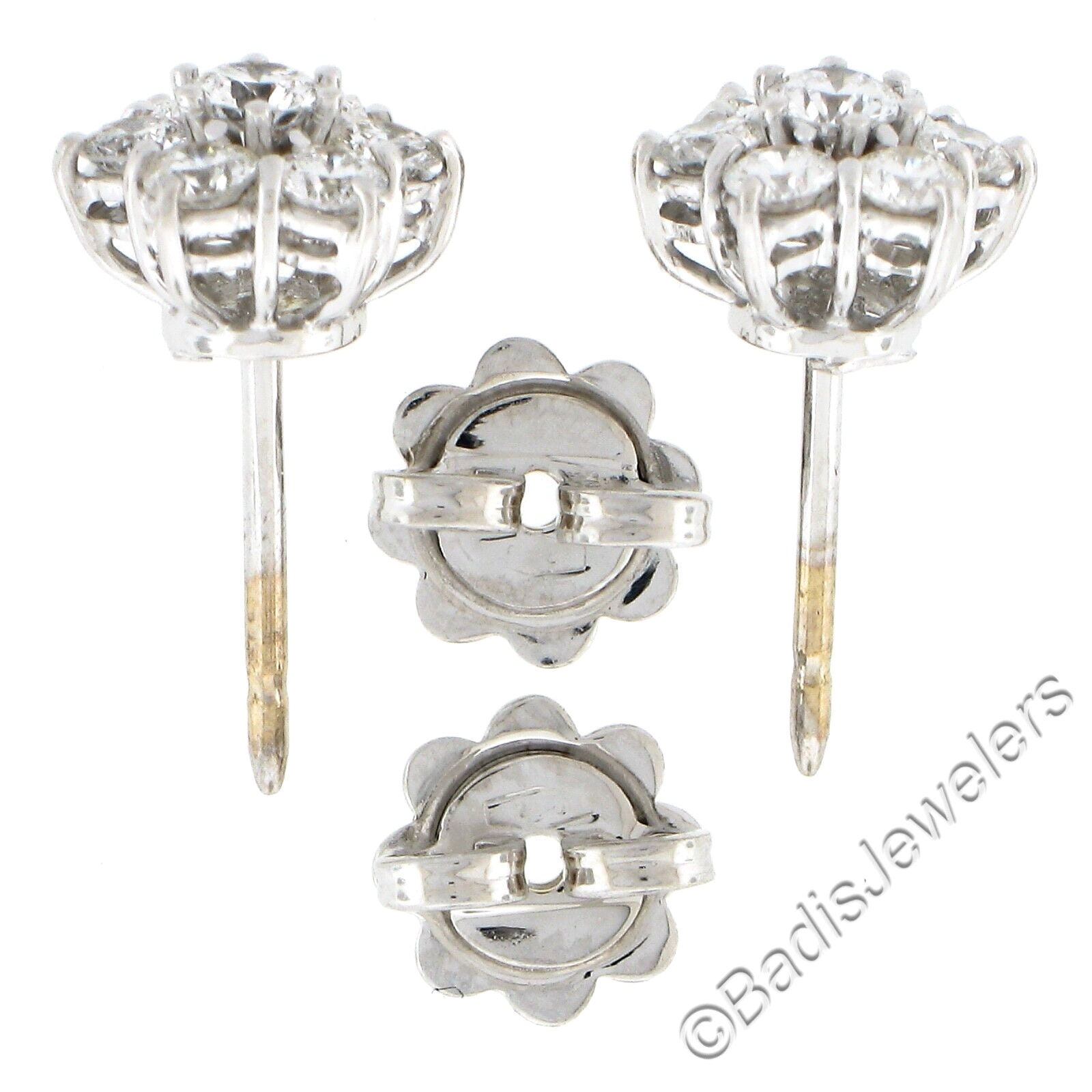 Solid 18k White Gold 0.80ctw Round Brilliant Prong Diamond Solid 18k White Gold 0.80ctw Round Brilliant Prong Diamond