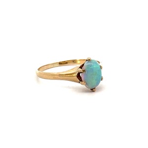Antique Victorian 14k Yellow Gold 0.61ctw Oval Magnificent Solitaire Ring