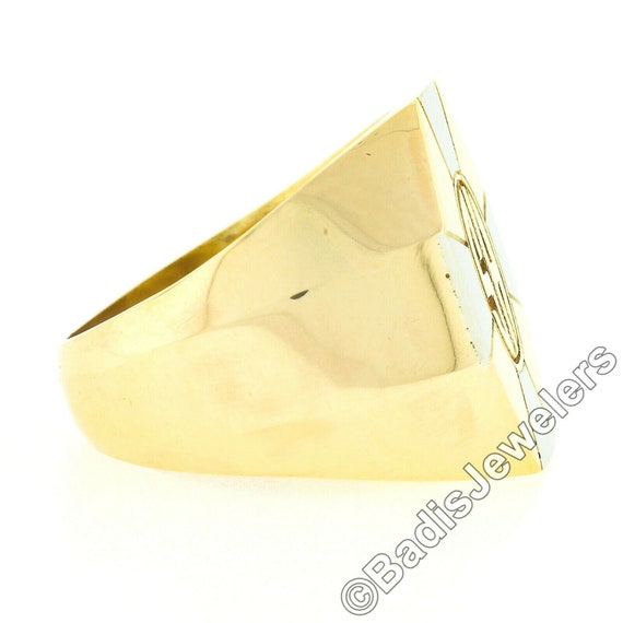 Vintage Men's/Unisex Solid 14k Two Tone Yellow an… - image 8