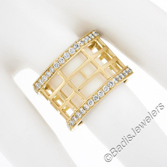 Estate Beautiful 18k Yellow Gold 1.40ctw Round Br… - image 7