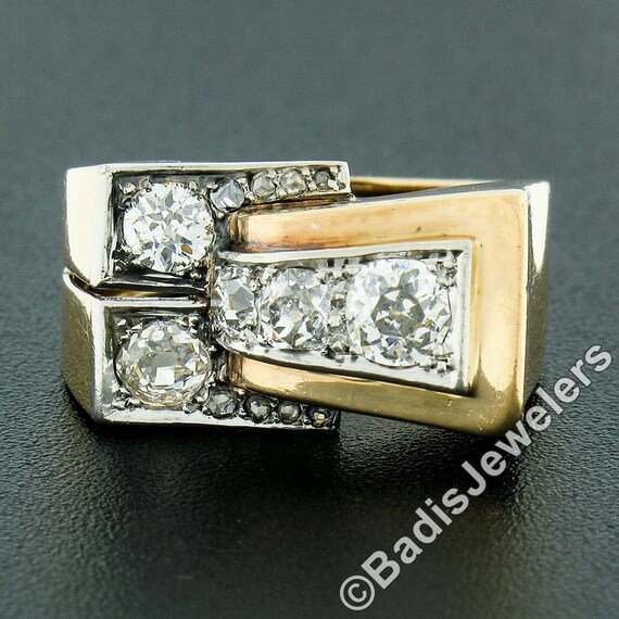 Unisex Antique Victorian 18k Yellow Gold & Platin… - image 3