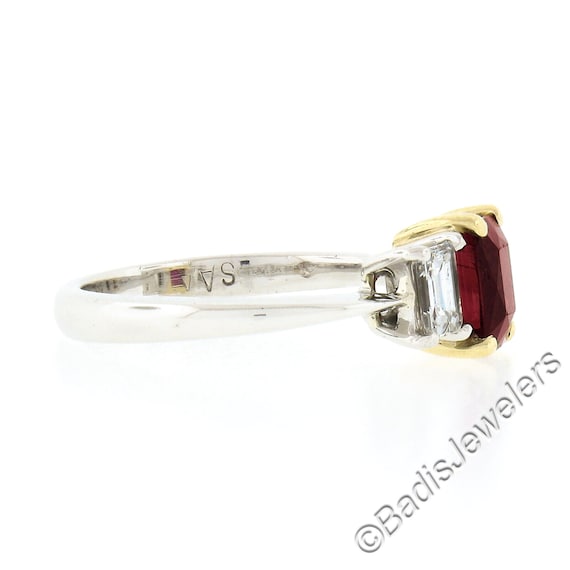 Estate 18K Yellow Gold & Platinum 2.15ctw GIA Cer… - image 6