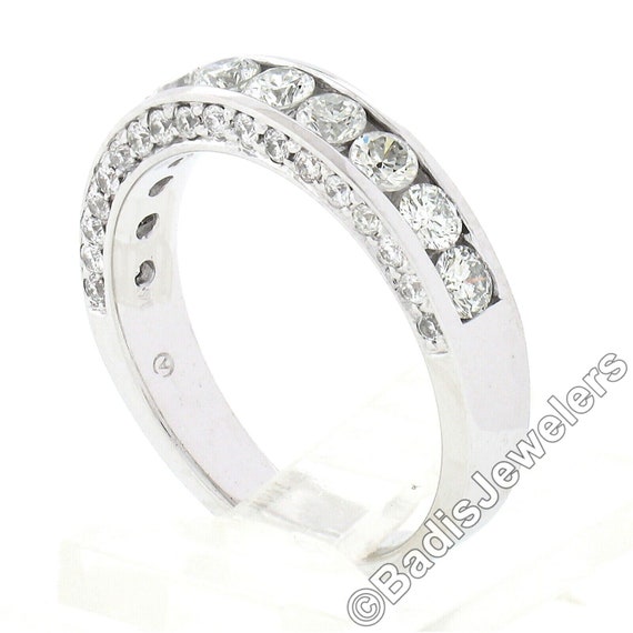 Estate Classy 14k White Gold 1.15ctw Round Brilli… - image 9