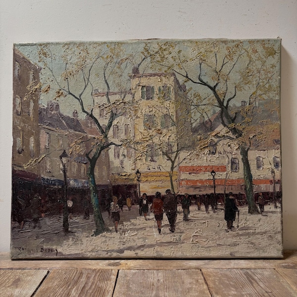 Parisian Scene Oil Painting, French Original