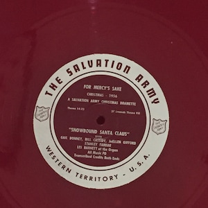 A Salvation Army Christmas Dramette 1956 16&quot; Transcription Record Pop Record